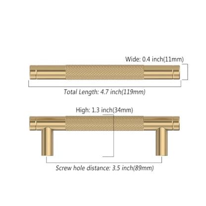 Asidrama 10 Pack 3.5 Inch(89mm) Champagne Bronze Cabinet Pulls Heavy-Duty Solid Kitchen Cabinet Handles Champagne Gold Drawer Hardware for Bathrooms Cabinets - color: Champagne Bronze, size: 3.5" Hole Center, style: 10 Pack