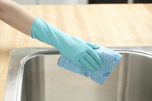 Mr. Clean Ultra Flex Reusable Latex Cleaning Gloves with Non-Slip Grip, Large, Blue - size: Large (Latex, 1 Pair)