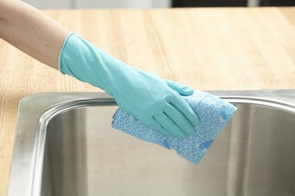 Mr. Clean Ultra Flex Reusable Latex Cleaning Gloves with Non-Slip Grip, Large, Blue - size: Large (Latex, 1 Pair)