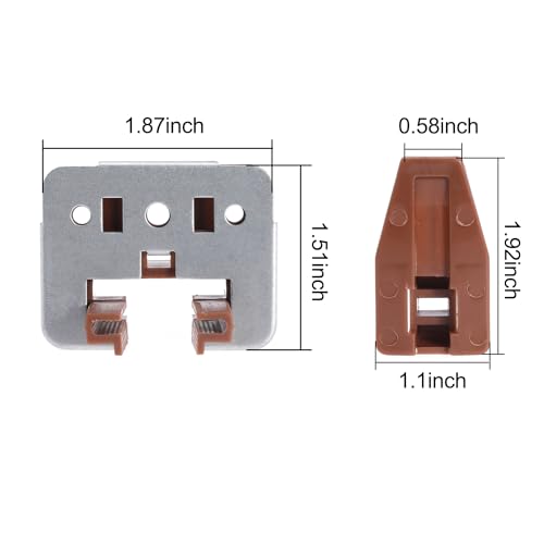 10Pcs Drawer Slide Track Guide Glide with Drawer Guide Metal Backing and Drawer Stop for Center Mount Drawer for Dressers for Nightstand for Rite-Trak I 168 Drawer Slide Systems - style: 10Pcs w/metal backing