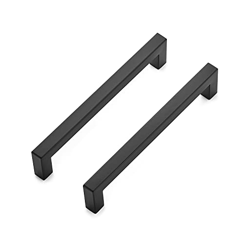 Ravinte Matte Black Cabinet Handles Square Pulls 6-1/4 Inch 30 Pack - color: Matte Black