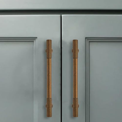2 Pack 6 Inch(152mm) Hole Center Antique Brass Cabinet pulls Kitchen Handles Solid Heavy Duty Cabinet Pull Kitchen Hardware - color: Antique Brass, size: 6 Inch(152mm)Hole Center