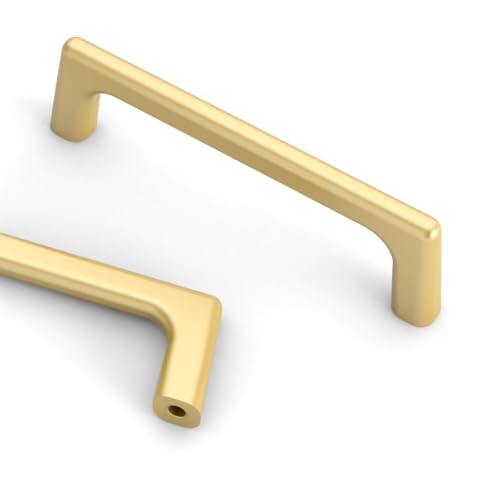 Asidrama 6 Pack 3.75 Inch(96mm) Gold Cabinet Pulls Cabinet Handles Cupboard Handles Kitchen Cabinet Hardware for Cupboard Drawer Pulls - color: Gold, size: 3.75" Hole Center, style: 6 Pack