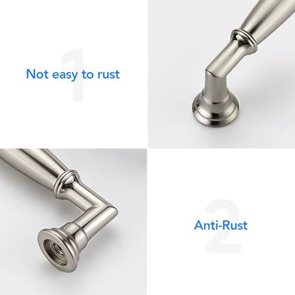 HOME EDIT Brushed Nickel Cabinet Handles 3 Inch Pulls 5 Pack - color: Brushed Nickel, size: 3 inches Hole Center
