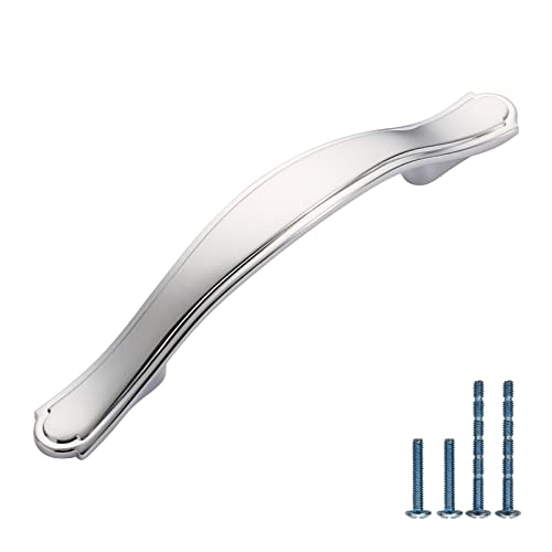 10 Pack Polished Chrome Kitchen Cabinet Handles Cabinet Pulls 3 inch Hole Center Cabinet Hardware Drawer Handles for Cabinet Dresser and Cupboard AT2792CP - color: Polished Chrome, size: 3 Inch Hole Centers, style: 10 Pack