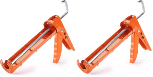 Bates- Caulking Gun, 10:1 Thrust Ratio, Orange, No Drip Sealant Gun (Pack of 2) - color: Orange, size: 2 Pack