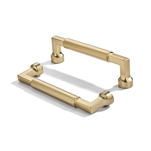 2 Pack 3-1/2 Inch Hole Center Champagne Bronze Cabinet Pulls-Heavy Duty Solid Cabinet Handles for cabinets Dressers Kitchens Handles Bathroom cabinets - color: Champagne Bronze, size: 3-1/2"(89mm) Hole Center