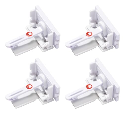Safety 1st - Secure-to-Explore Adhesive Cabinet Locks Baby Proofing, Child Locks for Cabinets and Drawers (4 Locks), White - size: 4 Locks