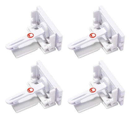 Safety 1st - Secure-to-Explore Adhesive Cabinet Locks Baby Proofing, Child Locks for Cabinets and Drawers (4 Locks), White - size: 4 Locks