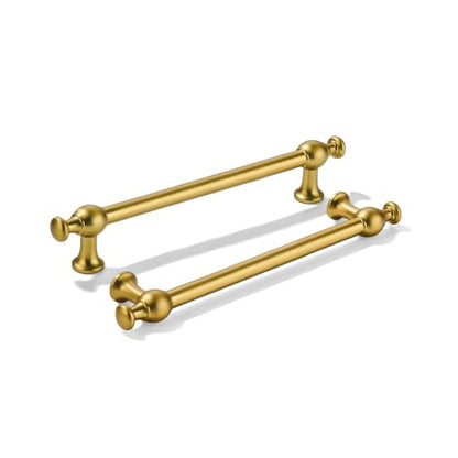 khtumeware 5-Pack 8-Inch(203mm) Vibrant Brushed Moderne Brass Cabinet Pulls - color: Vibrant Brushed Moderne Brass, size: 8"(203mm) Hole Center
