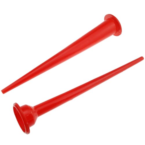 2 PCS Sausage Caulking Gun Nozzles 11.8 Inches Caulk Extension Nozzle Reusable Caulking Nozzle for Door and Window Sealing Bathroom Floor and Pipe Joint Filling (Red, One Large and One Small)