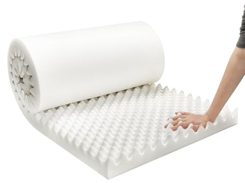72 * 24 * 3 Inch Egg Crate Foam Padding Pressure-Relieving High-Density Upholstery Foam for Air Circulation Cuttable Cushion Pad for Sofa Chair Hospital - size: 72×24×3 IN