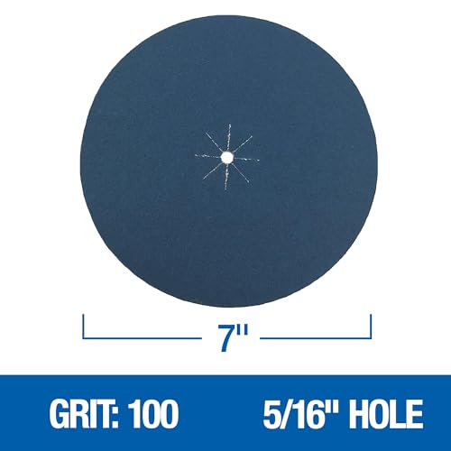Mercer Industries 409100 Zirconia Cloth Floor Sanding Edger Discs, 7" x 5/16" Hole, Grit 100X (25 pack) - color: Zirconia, size: 7" x 5/16" Hole, style: 100X (25 pack)
