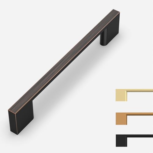9BUILD 10 Pack Oil Rubbed Bronze Cabinet Pulls 5 Inch Kitchen Cabinet Handles, Cabinet Hardware for Cupboard Drawer Pulls - color: Oil Rubbed Bronze, size: 5"/128MM Hole Center, style: 10 Pack