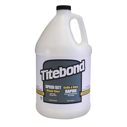 Titebond Speed Set Wood Glue 1 Gal. – Fast-Setting PVA Adhesive with 15-Minute Clamp Time – 4366 - size: 1 Gal.