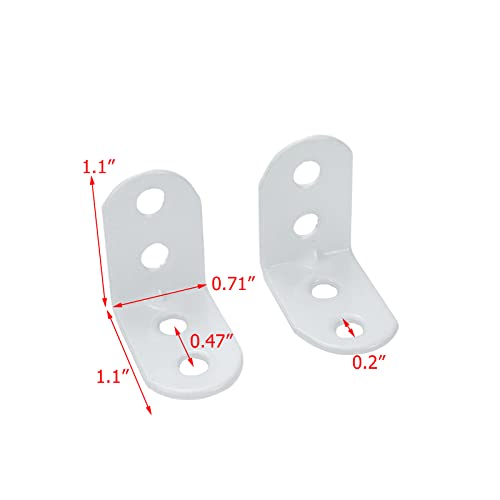 Coshar 20 Pcs Small Right Angle Bracket Corner Brace L Shape Shelf Bracket - size: 1.1"x1.1"x0.71"