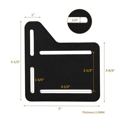 2 Pcs Bed Frame Brackets for Headboard, Bed Frame Adapter Connector, Bed Modification Plate, Bed Frame Conversion Kit, Headboard Attachment Bracket kit for Queen, King and Full Size Beds