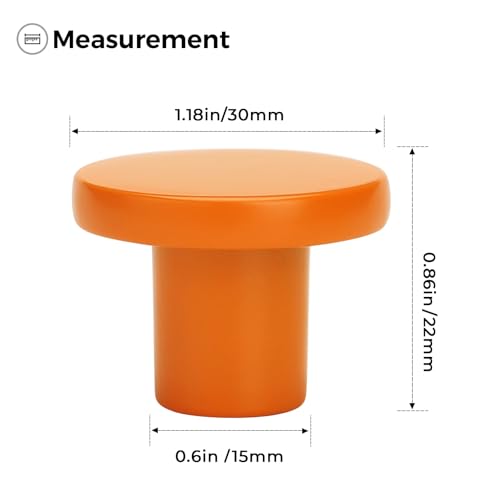 Ravinte Cabinet Knobs, 10 Pack Orange Dresser Drawer Pulls, 1-1/5 Inch - color: Orange
