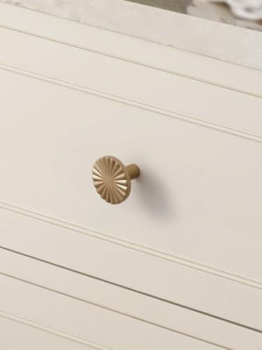 10 Pack Champagne Bronze Cabinet Knobs Flat Drawer Pulls Kitchen Cupboard Bathroom Dresser Cabinet Hardware Handles Zinc Alloy - color: Champagne Bronze, size: Knob