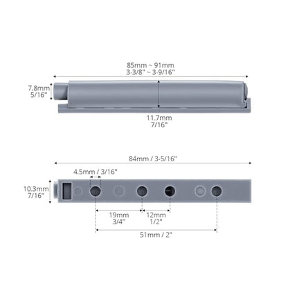 QWORK Push to Open Door Opener with Screws, 20 Sets Soft-Close Door Damper for Kitchen Cabinet Furniture Door