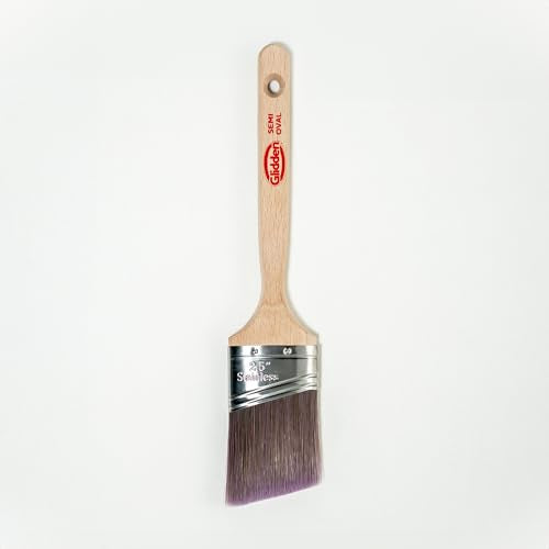 Glidden Semi-Oval Paintbrush with Wood Handle, Angled Sash, 2.5 Inch - size: 2.5 Inch, style: Angled Sash Paintbrush