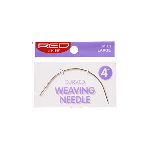 Red by Kiss Hair Weaving Thread Black 547yard and Curved Weaving Needles Set Hair Extension Kit