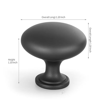 Lardmon 10 Pack Dark Gunmetal Gray Round Cabinet Knobs 1.2 Inch(30.5mm) Dia. Mushroom Drawer Knobs Modern Single Hole Cabinet Pulls Solid Kitchen Knobs Cabinet Handles Kitchen Hardware for Dresser - color: Gray, size: 1.2 Inch Diameter, style: 10 Pack
