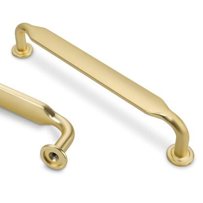 10 Pack 5 inch Brushed Gold Kitchen Cabinet Handles - color: Brushed Gold, size: 5'' Hole Center(128mm)