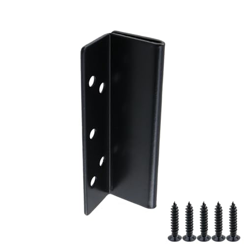 Bed Frame Post Double Hook Slot Brackets Attachment, 4 Pcs Iron Bed Hook Plates for Wooden Beds, Beds Rail Hardware Attachment Bracket, 3.9"x1.2"x1.2"(LxWxH) - size: 3.9"x1.2"x1.2"/99x30x30mm(LxWxH)