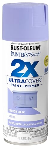 Rust-Oleum Painter's Touch 2X Ultra Cover Spray Paint, Satin French Lilac - color: Satin French Lilac, size: 12 Ounce (Pack of 1)