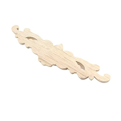 Antrader 4Pcs Wooden Carved Appliques Onlays for DIY Furniture,7.87x1.97in - style: Style 2