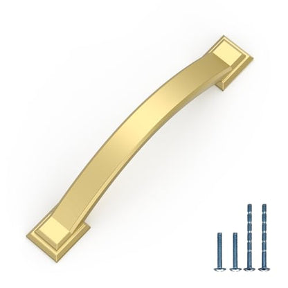 10 Pack 3.75 Inch Cabinet Handles Gold Cabinet Pulls - color: Gold, size: 3.75 inch（96mm）, style: 10 Pack