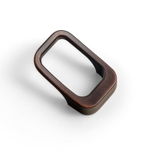 Goo-Ki Oil Rubbered Bronze Cabinet pulls with 0.6''(16mm) Hole Center,Modern Zinc Alloy Finger Pulls for Drawer,Wardrobe,Cupboard,6 Pack - color: Oil Rubbered Bronze, size: 0.6'' HOLE CENTERS