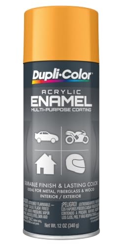 Dupli-Color Multi-Purpose Enamel, Gloss, School Bus Yellow, 12 oz - color: School Bus Yellow, size: 1 Count (Pack of 1)