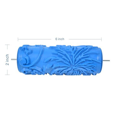 Nichiyo 5'' Texture Rubber Roller DIY Patterned Paint Roller - color: 040Y