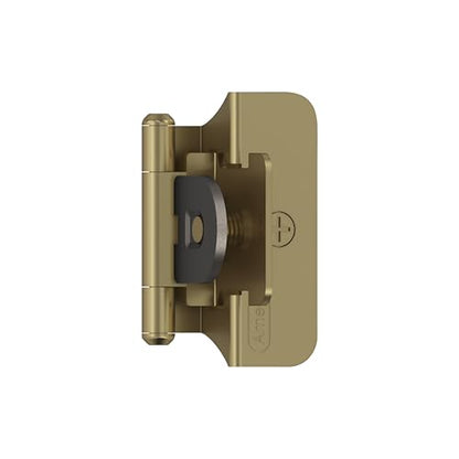 Amerock 1 Pair 1/4" Overlay Golden Champagne Demountable Cabinet Hinge - color: Golden Champagne, size: 1/4 Inch (6 mm) Overlay