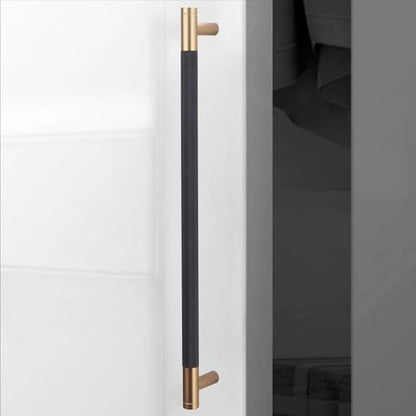 6 Pack 11.3 Inch Black And Champagne Bronze Kitchen Cabinet Handles - color: Black And Champagne Bronze, size: 11-1/3'' Hole Center(288mm)