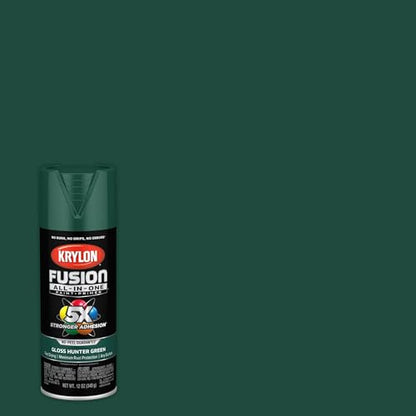 Krylon Rust Preventative Spray Paint, Hunter Green, Gloss, Solvent, 12 oz K02789007-1 Each - color: Green, size: 1 Count (Pack of 1), style: Gloss