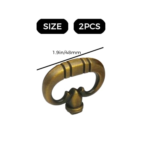 2-Pack Antique Bronze Drawer Knob Ring - color: Bronze2