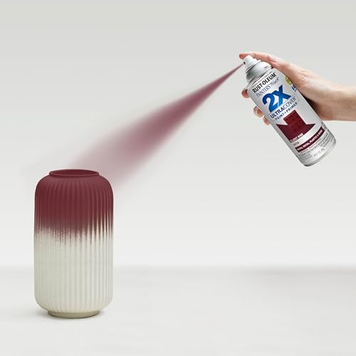 Rust-Oleum 334062-6PK Painter's Touch 2X Ultra Cover Spray Paint, 12 oz, Satin Claret Wine, 6 Pack - color: Satin Claret Wine, size: 1 Count (Pack of 6)