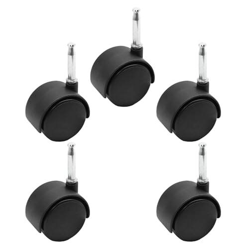 2 Inch Swivel Caster Wheels, M8 Grip Neck Stem, 5pcs - style: 2 Inch-M8 Grip Neck Stem