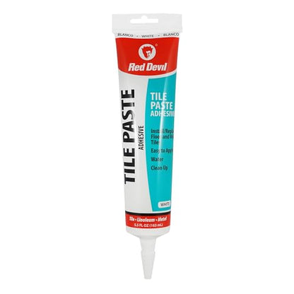 Red Devil 0497 Tile Paste Adhesive - Easy to Use, Permanent Bond for Mosaic, Plastic & Ceramic Tiles - 5.5 Fl. Oz., Tile Glue, White, Made in USA - style: 1 - Pack