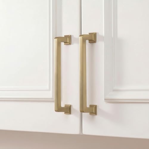 homdiy 20 Pack 5 Inch Champagne Bronze Cabinet Pulls, Solid Zinc Alloy - color: Champagne Bronze, size: 5-1/16" Hole Center