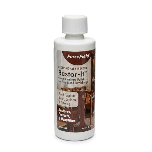 ForceField® Restor-It Furniture Polish and Conditioner for Fine Wood - Restores Oils & High-Gloss Luster, Removes Dust, Dirt & Allergens, No Waxy Buildup - 4 oz - size: 4 Fl Oz (Pack of 1)