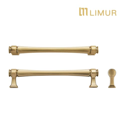 LIMUR 10 Pack 3.75 Inch (96mm) Hole Center Champagne Bronze Cabinet Pulls – Solid Zinc Alloy Kitchen Cabinet Handles, Drawer Pulls for Bathroom Vanity, Dresser & Wardrobe, M4 Screws Included - color: Champagne Bronze, size: 3.75"/96 MM Hole Center