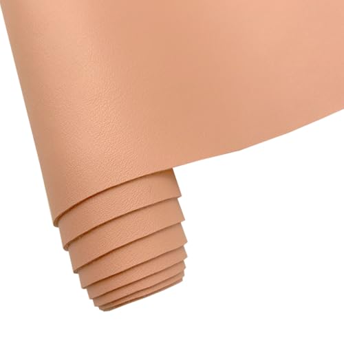 Soft Smooth Faux Leather Fabric Solid Color Vegan Synthetic Imitation Leather Fabric 16" x 54” Large Size for Upholstery Crafts, DIY Sewings, Earrings Bows Wallets Making (Pink) - color: Pink