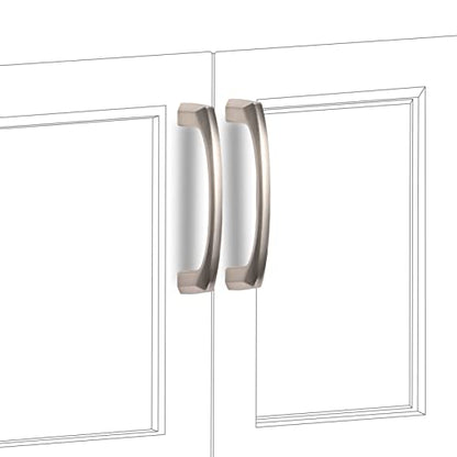 COTYKILEY 10 Pack 3.75Inch(96mm) Brushed Satin Nickel Kitchen Cabinet Handles Silver Cabinet Pulls Cabinet Door Handles Kitchen Cabinet Hardware - color: Brushed Satin Nickel, size: 3.75" Hole Center（96MM）