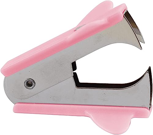 Pink Stapler Removal Tool, Staple Puller, Modern Plastic Stapler Remover with Non-Slip Handle, Ideal for Students, Teachers, Home and School