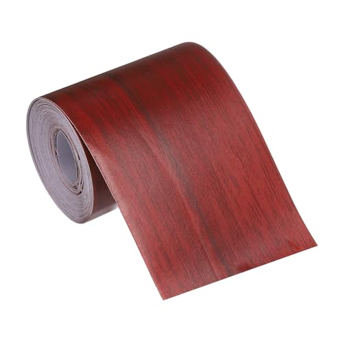 MECCANIXITY Wood Grain Repair Tape, 2 Inch x 16 Feet Self Adhesive Wood Grain Tape Multi-Purpose Wallpaper Border Trim for Furniture Floors Windows Doors Tables Home, Red - color: Red, size: 2 Inch x 16 Feet
