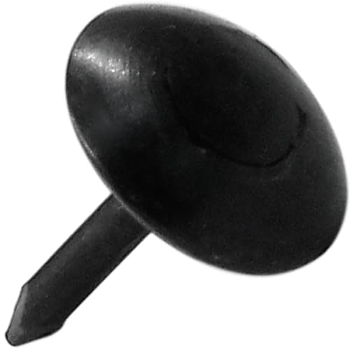 Piutouyar 200 Pcs Black Upholstery Tacks Antique Thumb Tacks, 11 x 11mm - size: 11x11mm